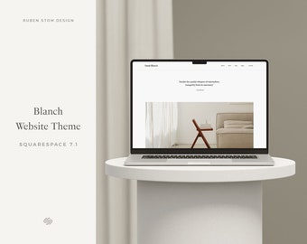 Blanch Squarespace Website Theme, Website Template, Clean Minimal Professional Webdesign, Modern DIY Site Design, Creative Photography