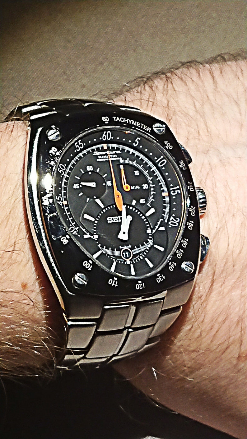 Seiko Sportura Kinetic Chronograph 7L22A | Etsy
