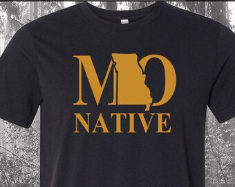 Black Missouri Native Shirt, Native Missouri Shirt, Missouri Shirt, MO Shirt, Missouri State Shirt