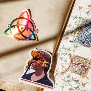 Halliwell Charmed Stickers /  Holographic Charmed Triquetra Vinyl Sticker