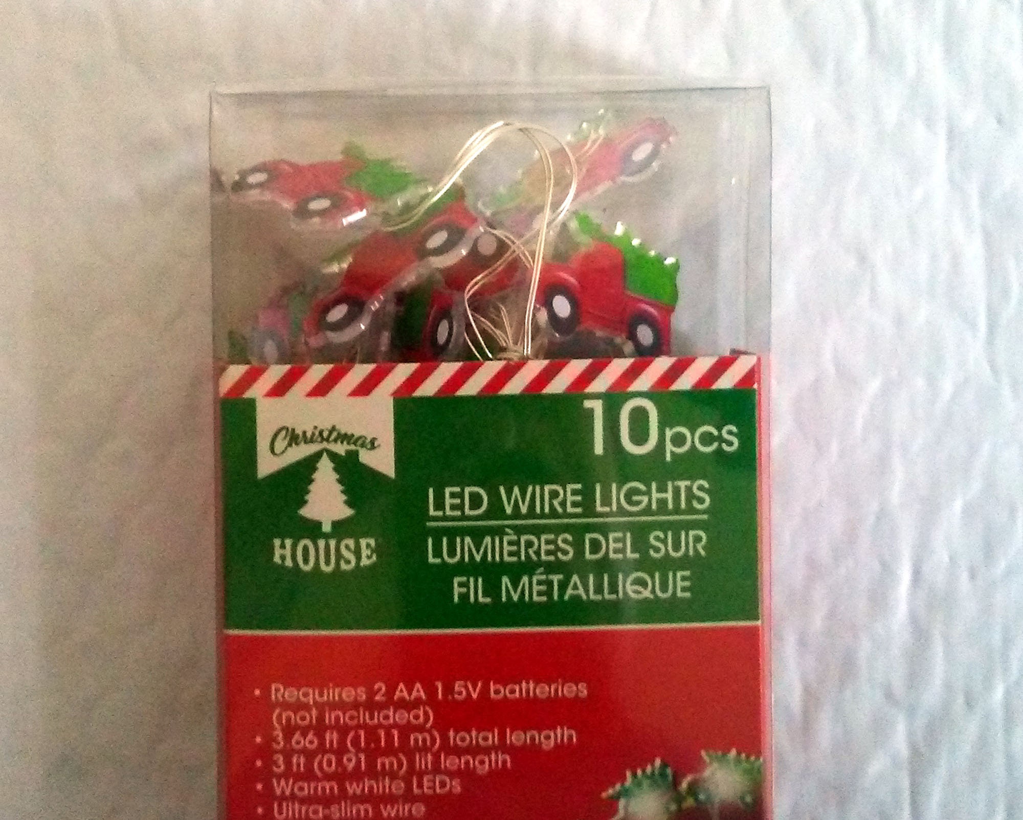 Truck Christmas Tree Fairy Lights Holiday 10 LED Miniature Etsy