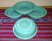 Fiestaware Turquoise 5.5 quot Fiesta Nappy Cereal Bowls Set of 4 Post 86