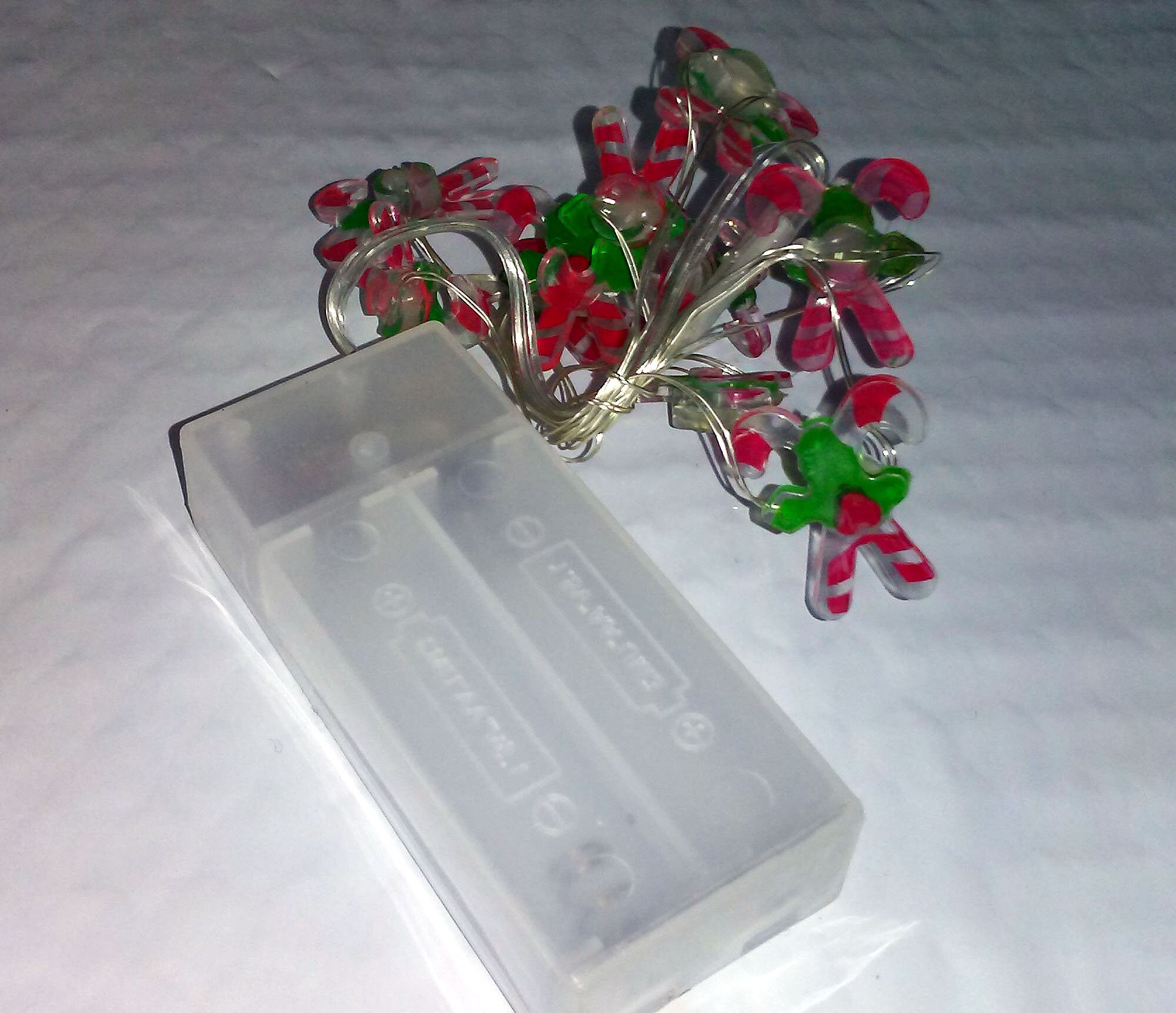 Holiday Candy Canes Fairy Lights Christmas 10 LED Miniature Etsy