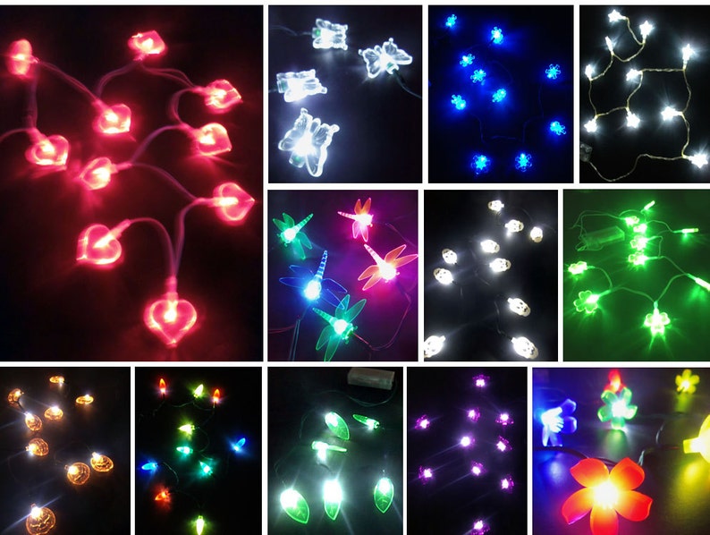 Six Sets Fairy Lights Mix or Match 10 LED String Battery Power Etsy