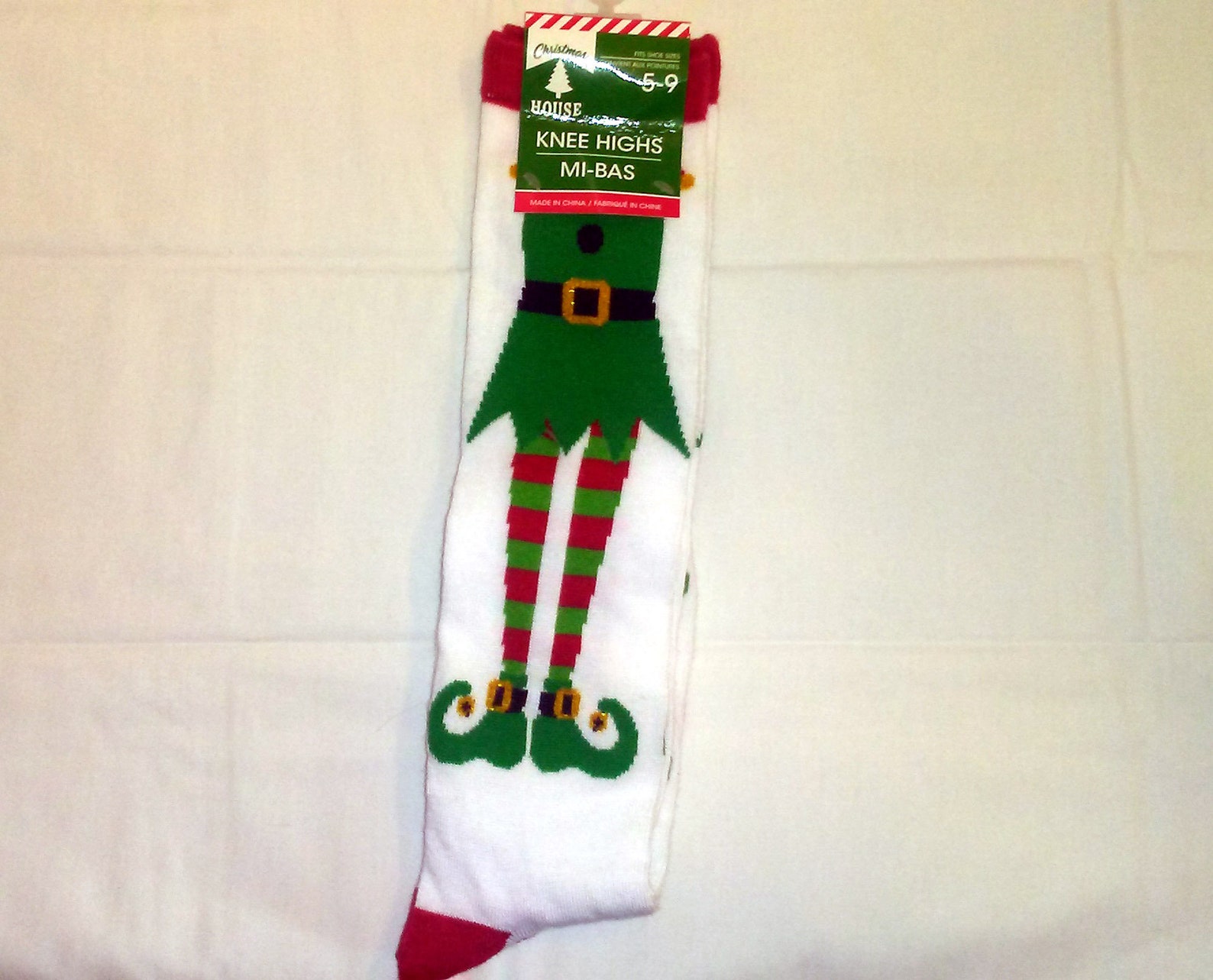 Christmas Elf Knee High Socks Holiday Fashion Women Size 5-9  Etsy