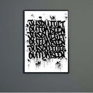 Original Acrylic Paint 70x50cm - 19.7x27.5&quot; La Haine Art Poster Contemporary Painting Street Art Love Graffiti Wall Art Home Decor New York