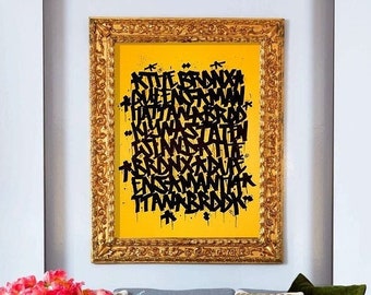 Original Acrylic Paint 70x50cm - 19,7x27,5&quot; Modern Art Poster Contemporary Painting Street Art Love Graffiti Wall Art Home Decor New York