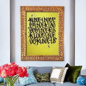 Love Original Acrylic Paint 70x50cm - 19.7x27.5&quot; Modern Art Poster Contemporary Painting Street Art Graffiti Unique Wall Art Home Decor