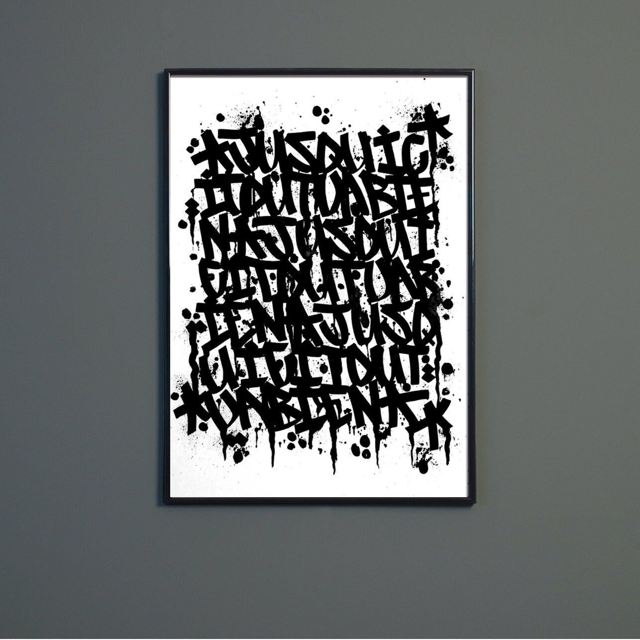 Original Acrylic Paint 70x50cm - 19.7x27.5" La Haine Art Poster Contemporary Painting Street Art Love Graffiti Wall Art Home Decor New York