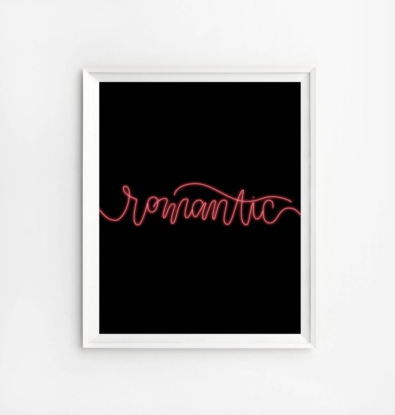 Romantic Wall Art Printable Poster Love Romantic Neon Etsy