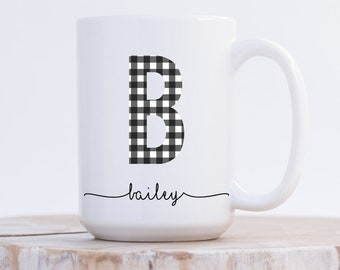 initial mug etsy