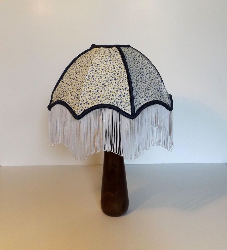 Ditsy Blue Fl Handmade Lampshade Vintage Style Home Decor Dome Small Shade