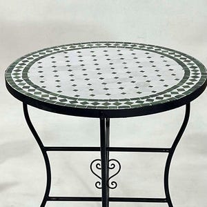Handmade Moroccan Mosaic Table – Customizable Round Artisan Table, Available in All Dimensions and Colors