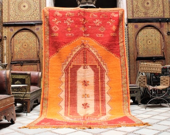 Old berber carpet -- Area Rug - Vintage rug - Antique Morocco Carpet - Moroccan Rug - Handmade Rug - 5 x 9 - Handmade Rug (304 x 164)