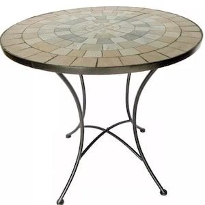Mosaic Table : unique end table travertine coffee table outdoor dining table bistro table patio table mosaic side table mosaic patio table