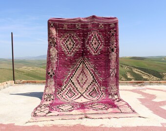 moroccan rug 5x10 : Pink rug best area rug tufted rug checkered rug vinyl rug boho rug rya rug murakami rug vintage shag rug Boujaad rug