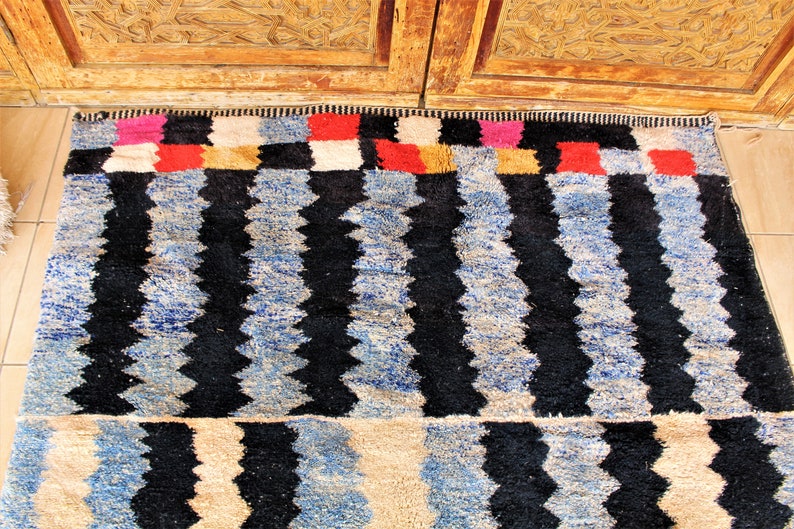 Custom Moroccan rug Moroccan rug berber rug custom doormat Beni ourain rug Wool Area handemade rug azilal rug checkered rug image 6