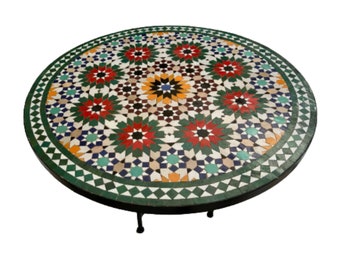 Mosaic Table : Handcrafted Moroccan Mosaic Square Table - Exquisite Décor for Indoor & Outdoor Dining