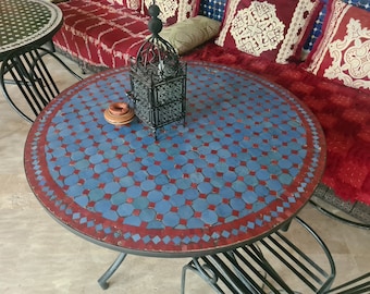 Exquisite Mosaic Table: A Fusion of Artistry and Functionality  beautiful outdoor dining table the can be used patio table, coffee table