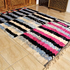 Custom Moroccan rug Moroccan rug berber rug custom doormat Beni ourain rug Wool Area handemade rug azilal rug checkered rug image 2