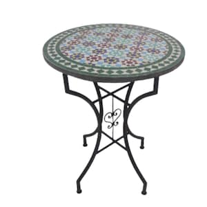 Mosaic Table : Stunning Handcrafted Moroccan Mosaic Table – Customizable Colors and Sizes - Elegant Décor for Indoor & Outdoor Dining