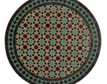 Mosaiktisch: Handgefertigter marokkanischer Mosaiktisch. Werten Sie Ihren Innen- oder Außenbereich mit handwerklicher Exzellenz auf