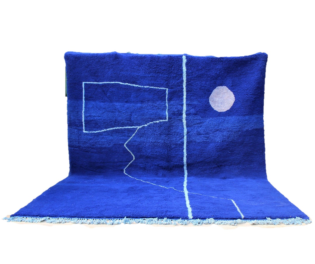Blue Arabic Rug Custom Blue Moroccan Rug - Berber Rug - Personalized Gifts for Mom ...