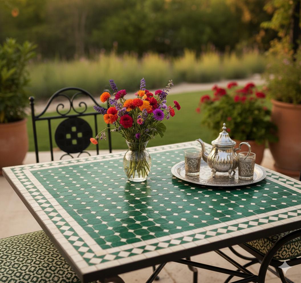 Mediterraner gartentisch
