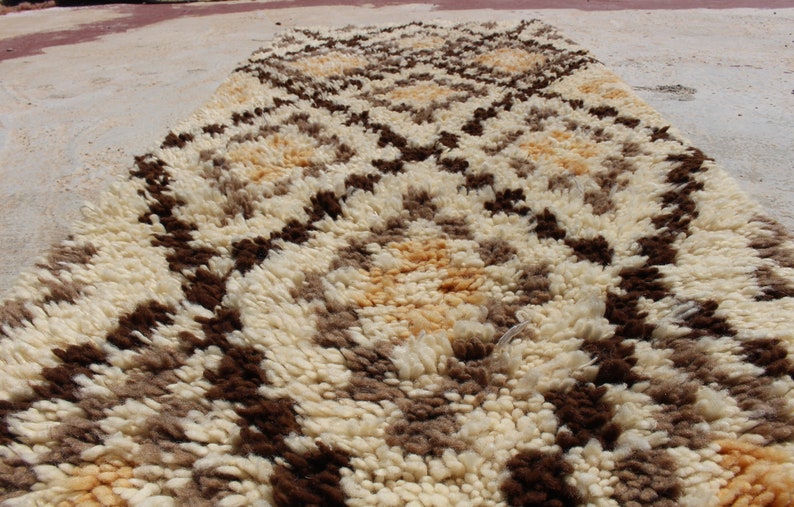 SMALL MOROCCAN RUG 2x6 74 x 190cm-Handmade Vintage Moroccan Rug A Masterpiece of Berber Artistry-boho rug-beni ourain rug-tufted rug image 8