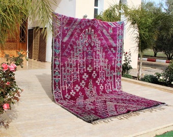 Vintage Moroccan Rug 9.8 FT x 6.6 FT - Boujad berber handmade unique wool carpet -  (300 * 204 cm)