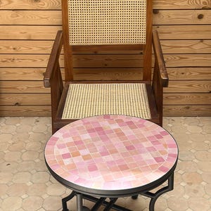 Mosaic Table : Pink Mosaic Round Table - A Blend of Moroccan Design and ...