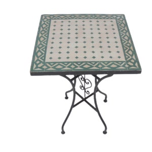 Moroccan Mosaic Table – Elegance and authenticity for patio, kitchen, dining room, or living room, ideal as bistro, coffee, or dining table