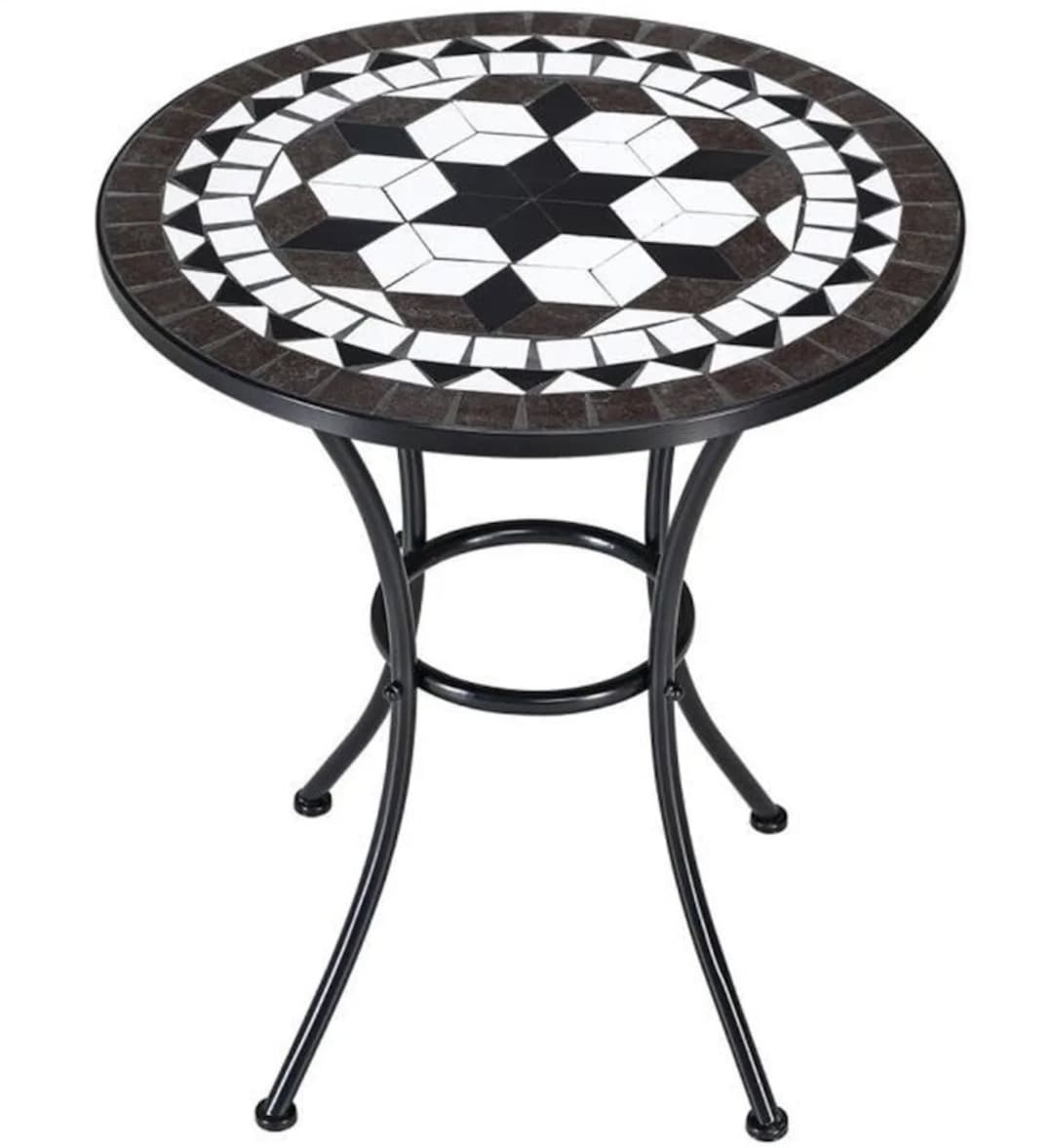 Mosaic Table Black Table Mosaic Garden Table Round Side Dining