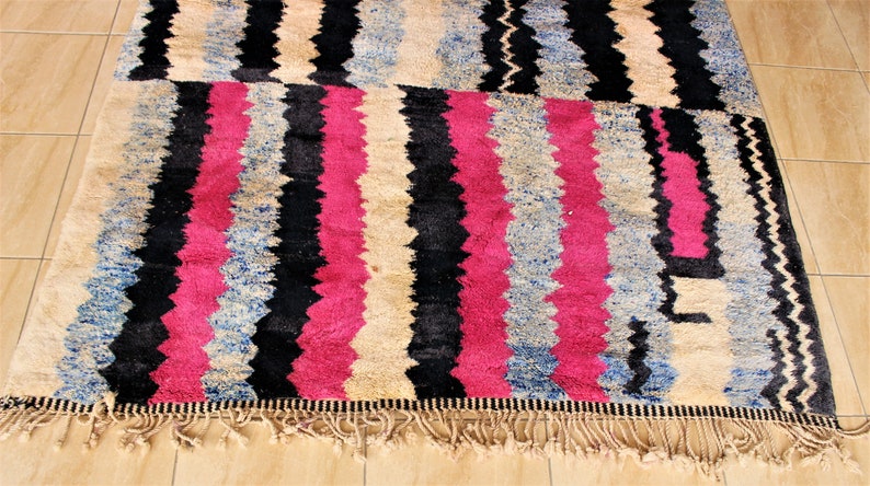 Custom Moroccan rug Moroccan rug berber rug custom doormat Beni ourain rug Wool Area handemade rug azilal rug checkered rug image 8