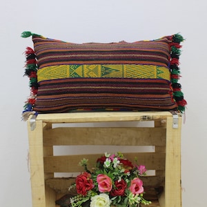 Multicolored Pillow Case : Vintage Pillow beautiful  Moroccan Pillow Cover Berber Pillow Bohemian Pillow Coussin Berber  Colorful Cushion