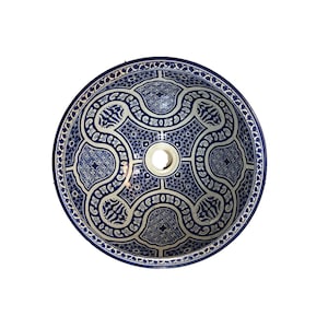 Moroccan Home decor :  ceramic sink bathroom washbasin handmade sink modern sink round sink bathroom sink Moroccan sink kitchen sink