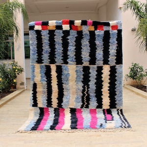 Custom Moroccan rug Moroccan rug berber rug custom doormat Beni ourain rug Wool Area handemade rug azilal rug checkered rug image 1