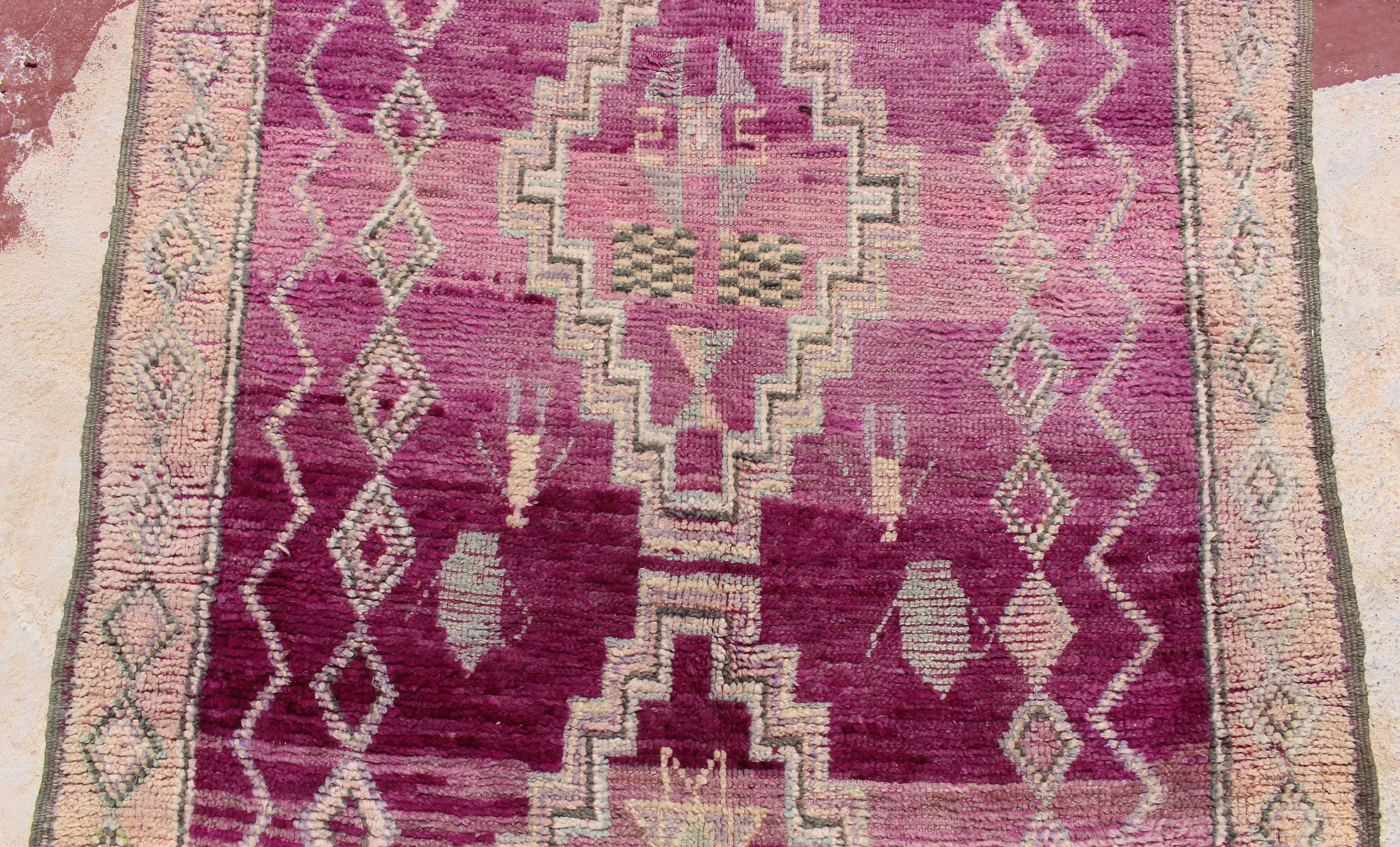 6x12 Rug Moroccan Rug 6x12 : Pink Morrocan Rug Checkered Rug Blue Rug Area Rug ...