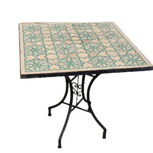Magnificent Moroccan Mosaic Table - Handcrafted Round Garden Table, Zellige Dining Table for Indoor and Outdoor Use, Personalized Christmas