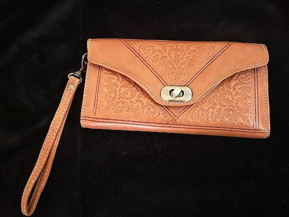 Handmade Brown Leather Woman Wallet , Portefeuill… - image 1