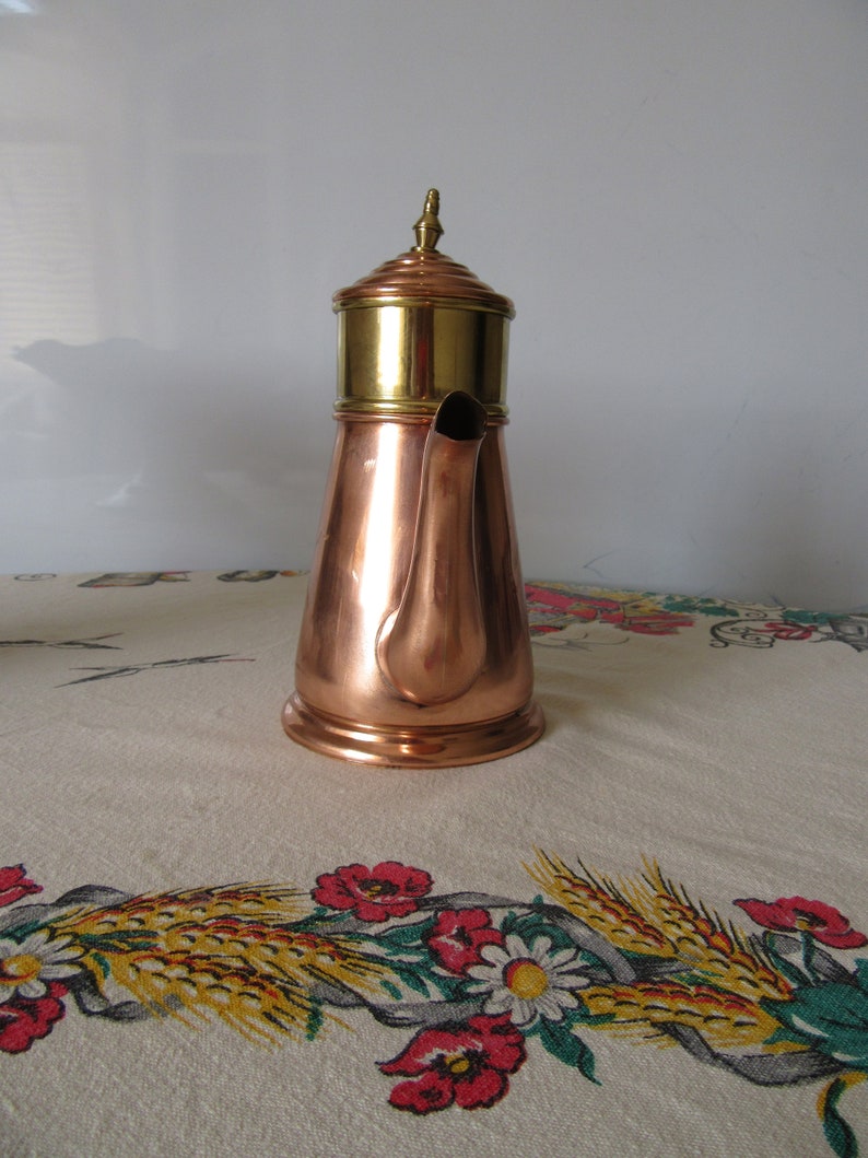 Tinned and Hammered Copper Coffee Maker Vintage French Etsy