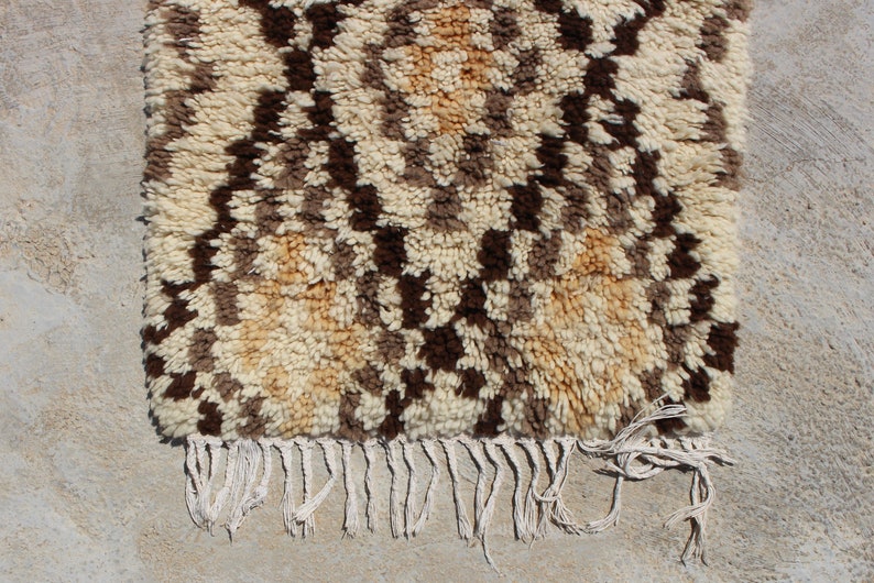 SMALL MOROCCAN RUG 2x6 74 x 190cm-Handmade Vintage Moroccan Rug A Masterpiece of Berber Artistry-boho rug-beni ourain rug-tufted rug image 4