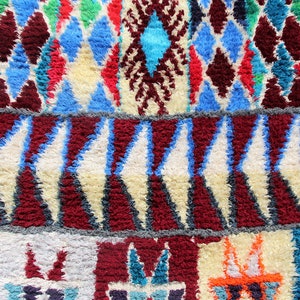 vintage moroccan rug 183x112moroccan wool rug 3 x 6 boho rug-berber carpet-boujaad rug-beni ourain-morocco rug-area rug-bohemian rug image 5