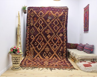 Pink rug -- Moroccan rug huge - Moroccan talsint crapet -bohemian rug - berber Yellow carpet-Colorful vintage wool rug 12 x 6 (370 x 185) cm
