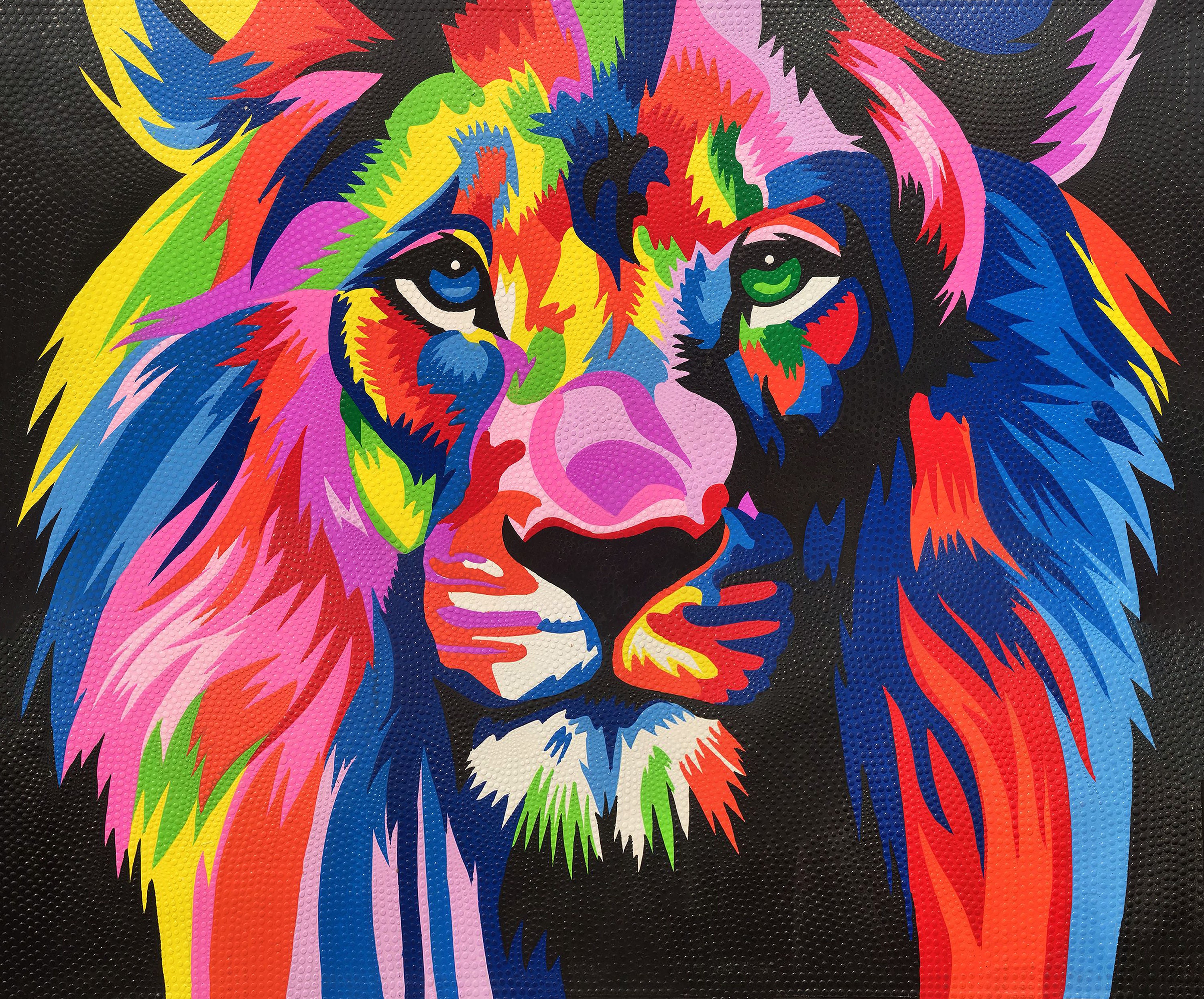 Le Roi Lion œuvre Dart Indonesien Technique Mixte Toile Etsy