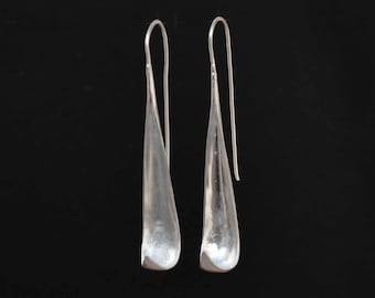 Statement Ohrringe Silber Moderne Zeitgenössische Ohrringe Frauen Sterling Silber Ohrringe Handgemachte Ohrringe Abstrakt Schmuck Geschenk