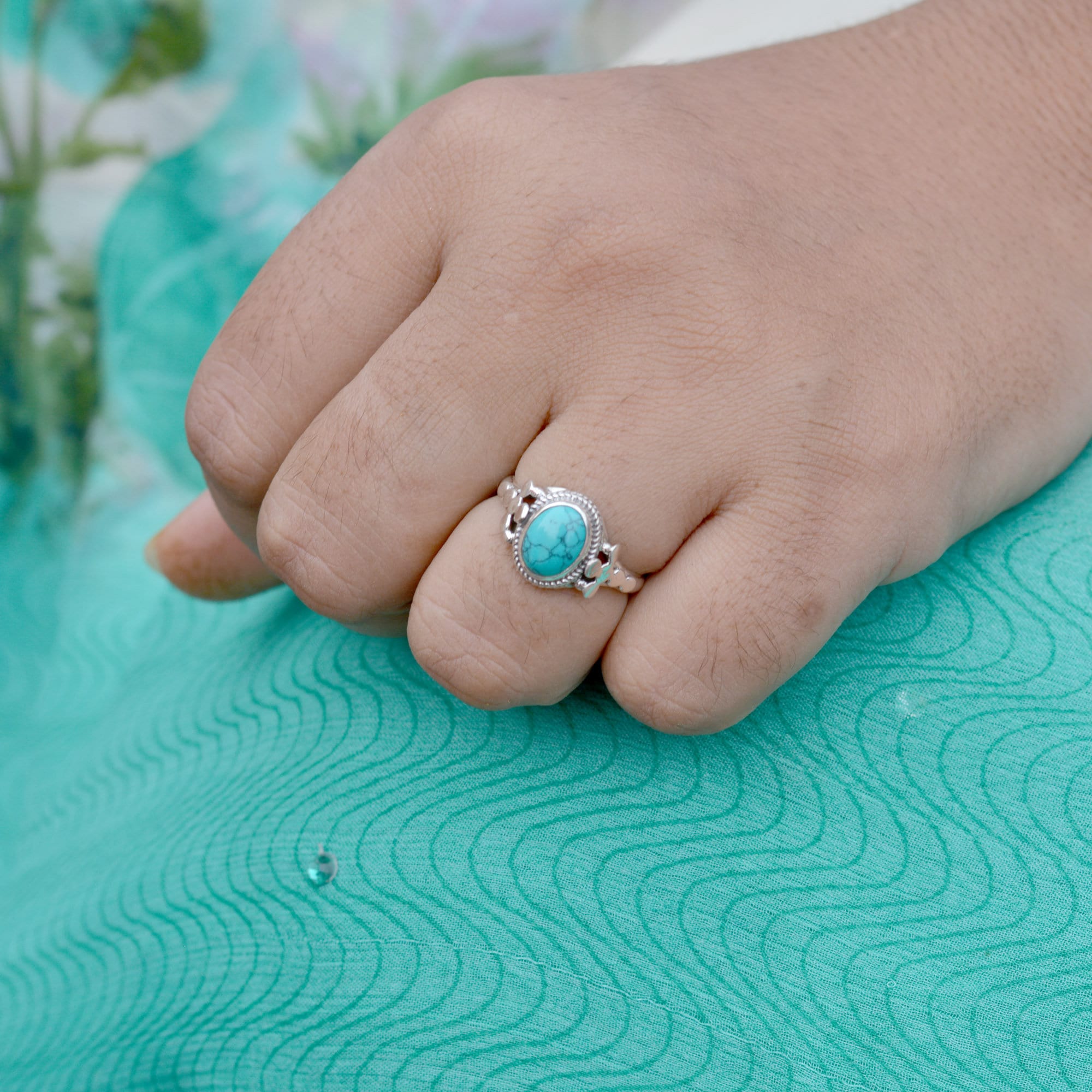 Sterling Silver Turquoise Ring: Handmade Artisan Jewelry - Etsy