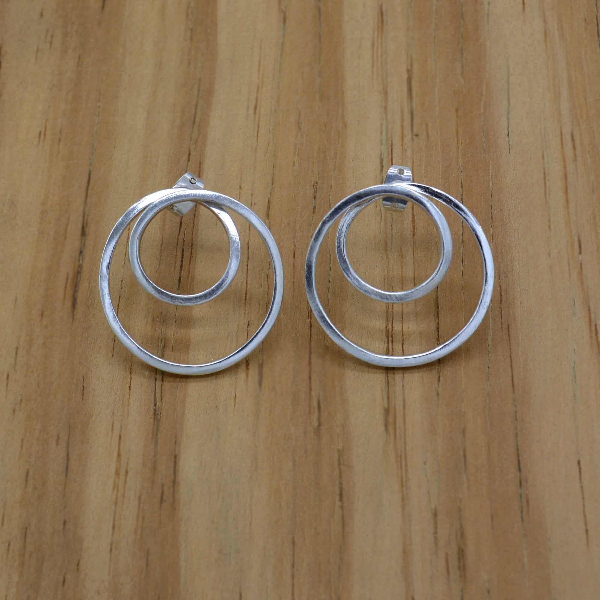 Elegante Silber Ohrhänger - Spirale
