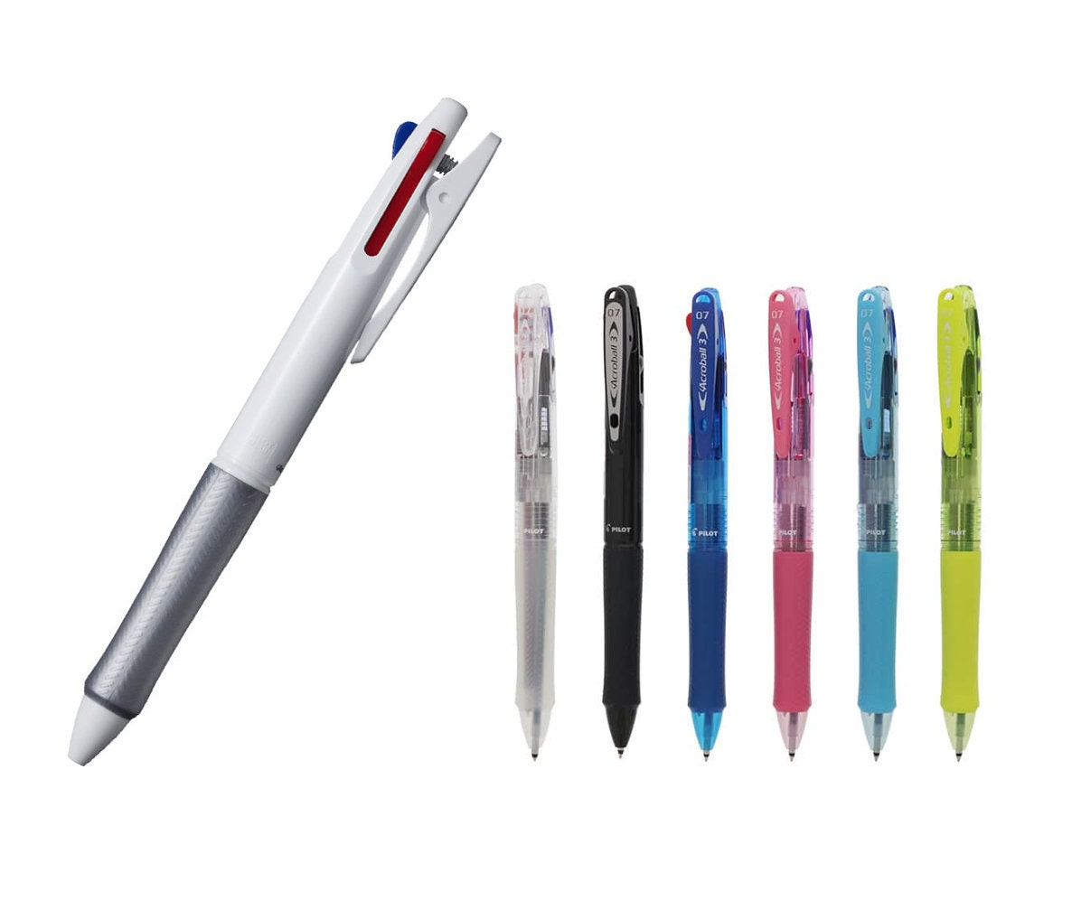 7pcs FULL Value Set Pilot Acroball 3 BKAB40F 0.7mm 3Color Etsy