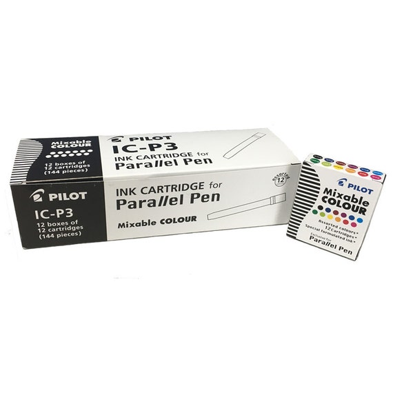 12 packs Pilot Mixable COLOUR IC-P3-S6 Assorted Colors Parallel Pen Refills